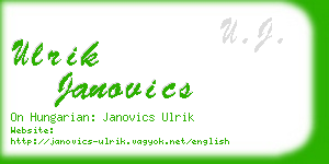 ulrik janovics business card